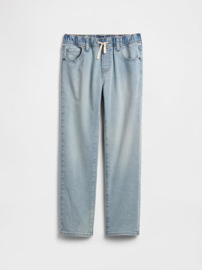 Açık Mavi Pull-on Original Straight Sweatpant Jean Pantolon