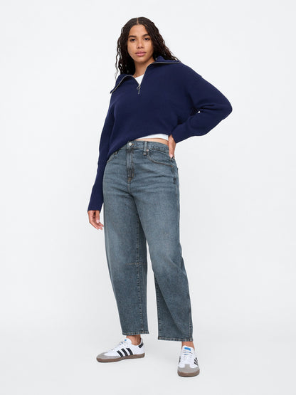 Mavi High Rise Barrel Jean Pantolon