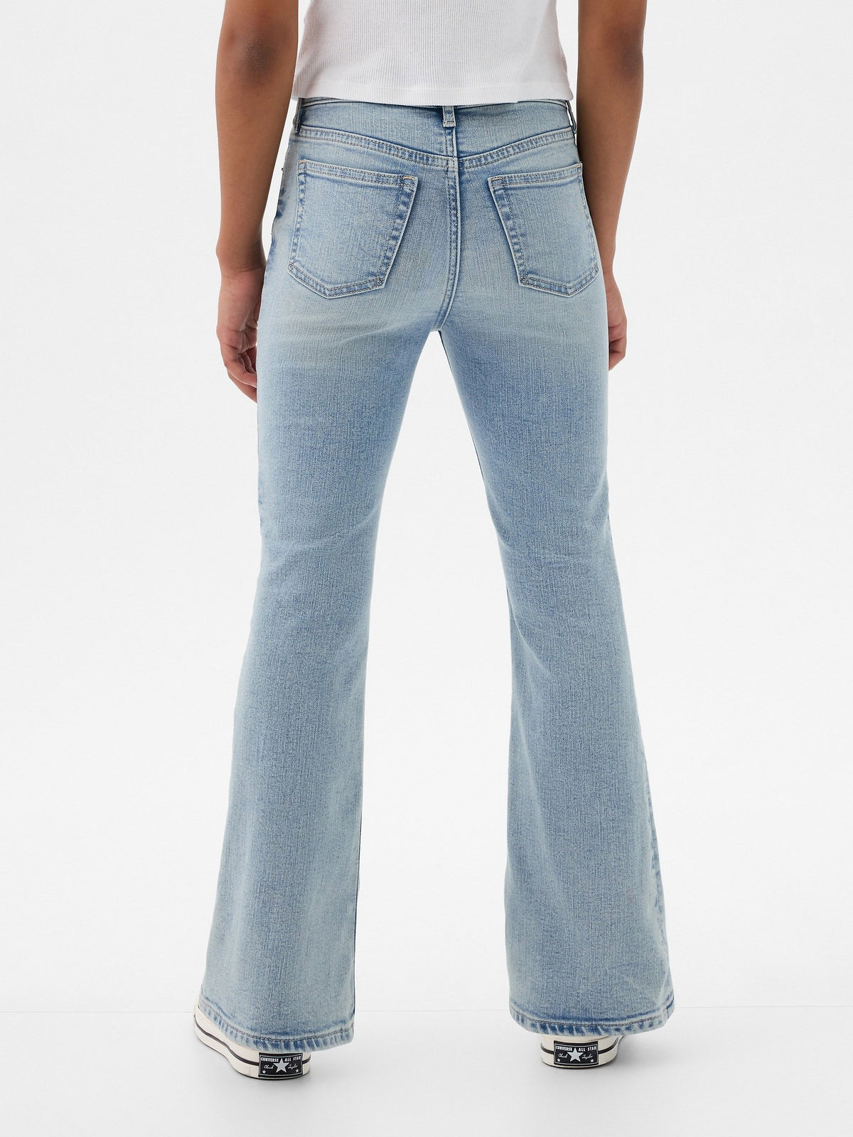 Açık Mavi High Rise '70s Flare Jean Pantolon