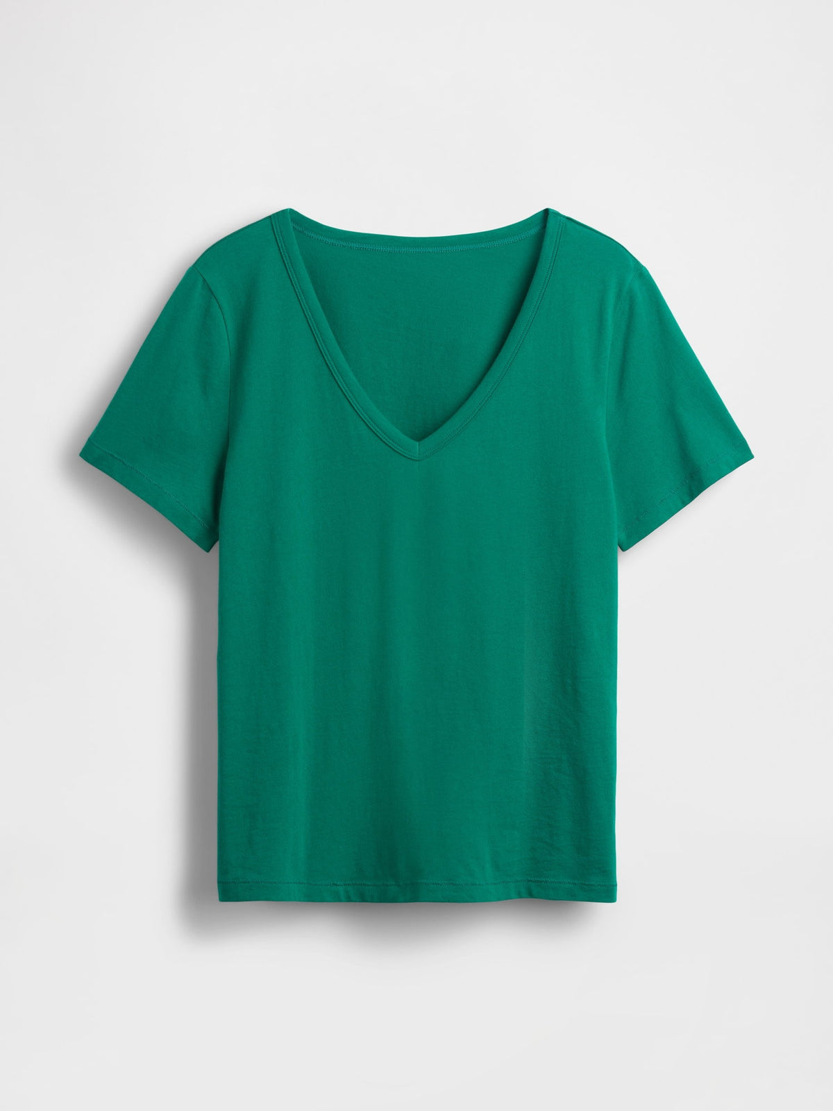 Kırmızı Organik Pamuk Vintagesoft V-yaka T-shirt