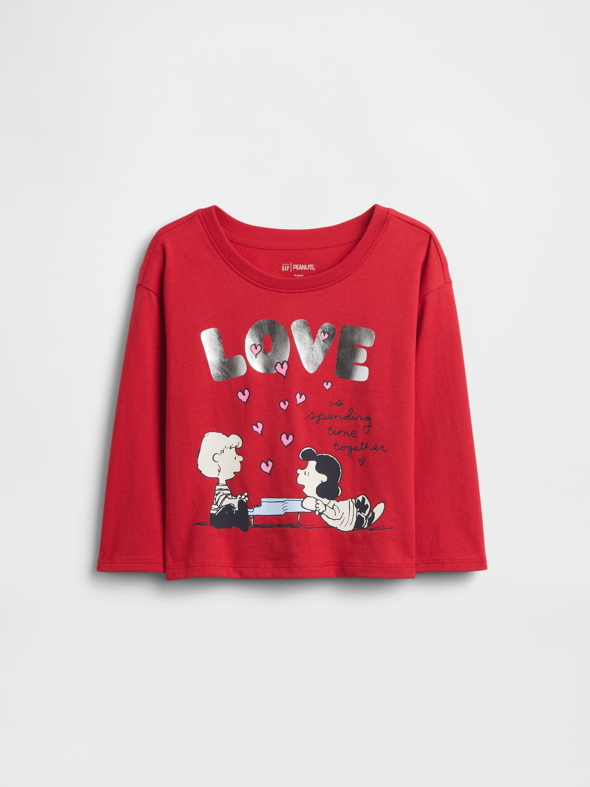 Kırmızı Relaxed Peanuts Grafik Baskılı T-shirt