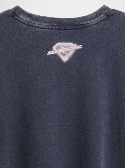 Lacivert Superman Oversized T-shirt