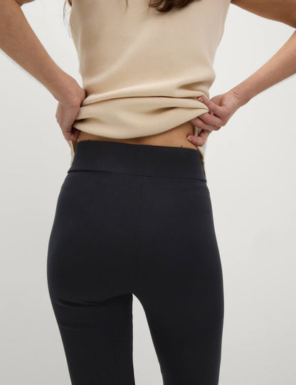 Yüksek Bel Flared Fit Örme Pantolon