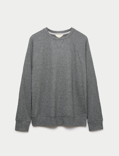 Saf Pamuklu Waffle Pijama Üstü