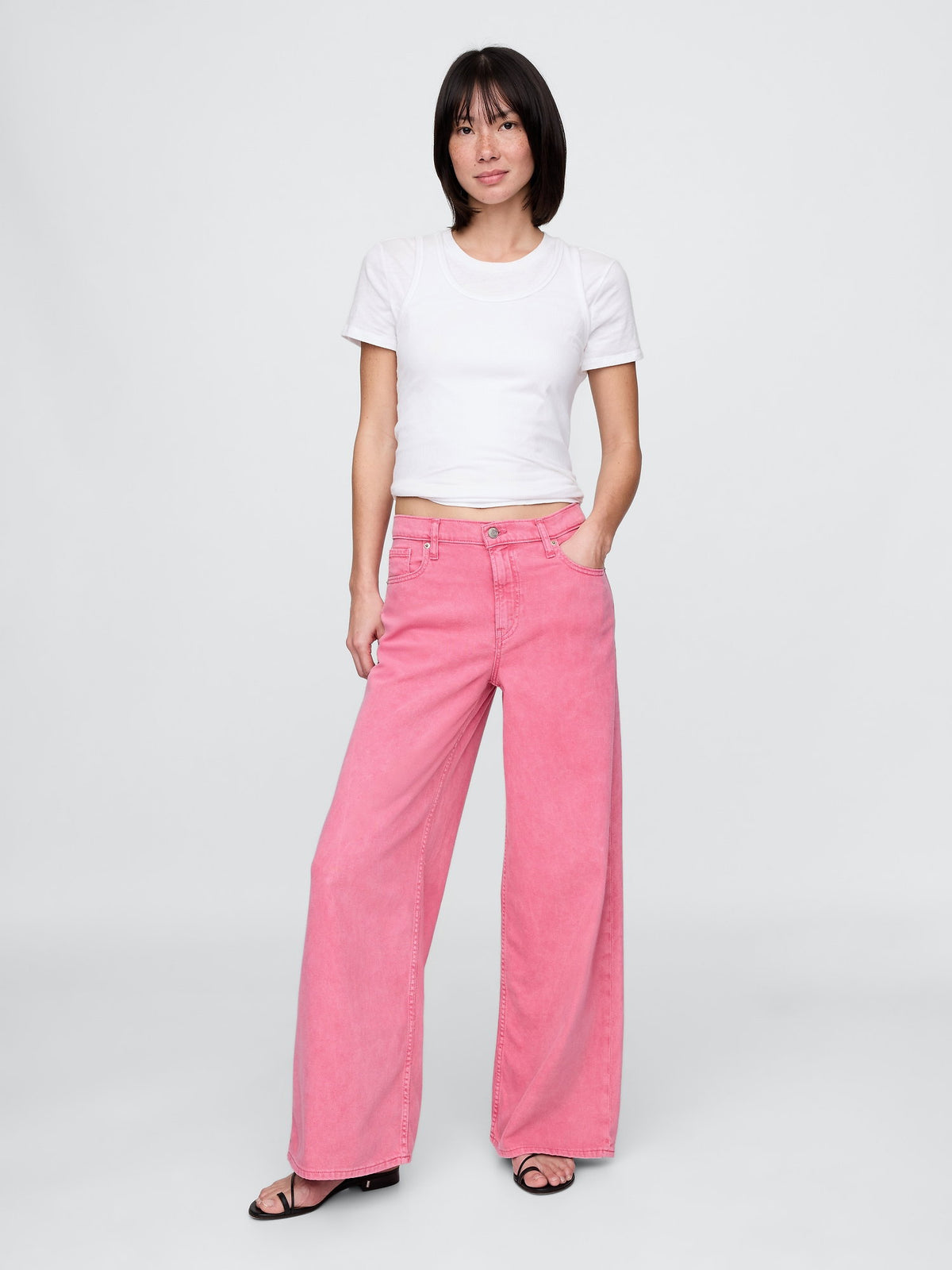Pembe Mid Rise Ultrasoft Baggy Jean Pantolon