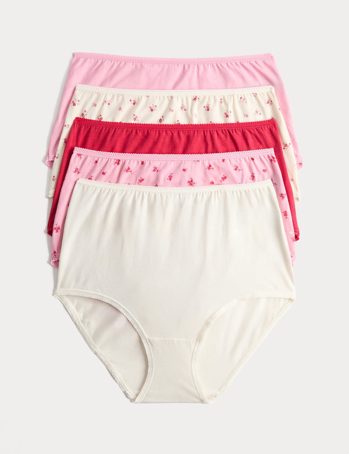 5'li Cotton Lycra Full Brief Külot Seti