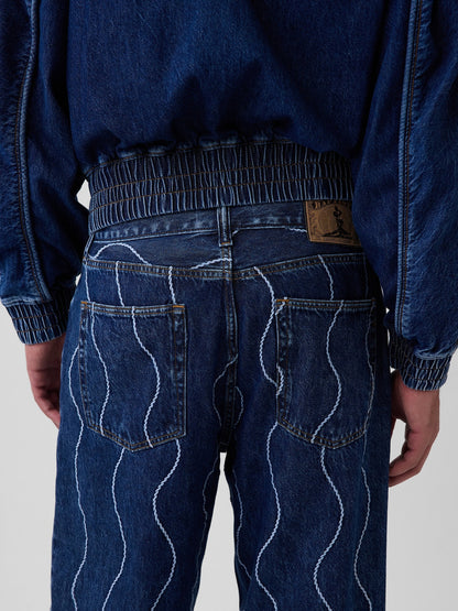 Mavi Gap × Hfr Işlemeli Baggy Jean Pantolon By Daveed Baptiste