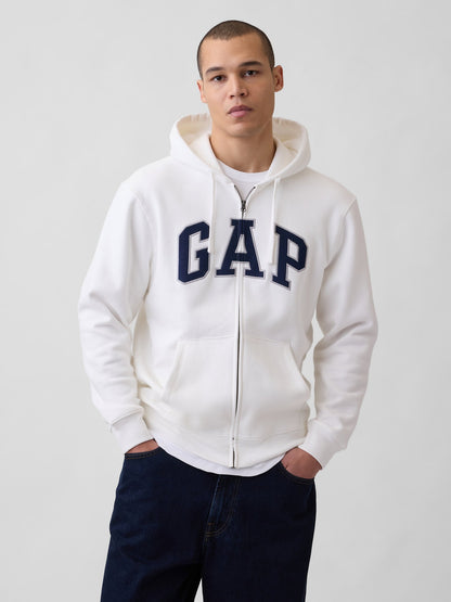 Koyu Yeşil Vintagesoft Arch Logo Tam Fermuarlı Sweatshirt
