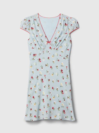 Mavi Gap × Dôen Çiçek Desenli Mini Elbise