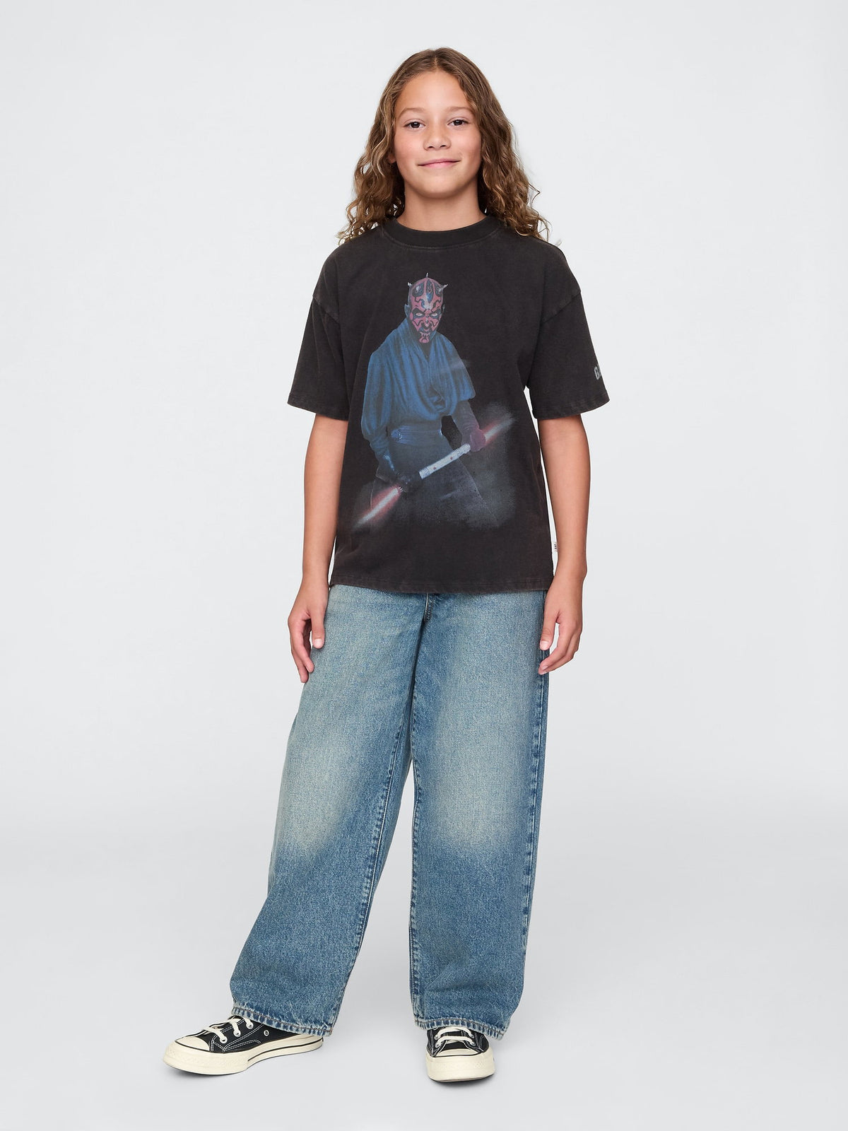 Siyah Star Wars Grafikli T-shirt