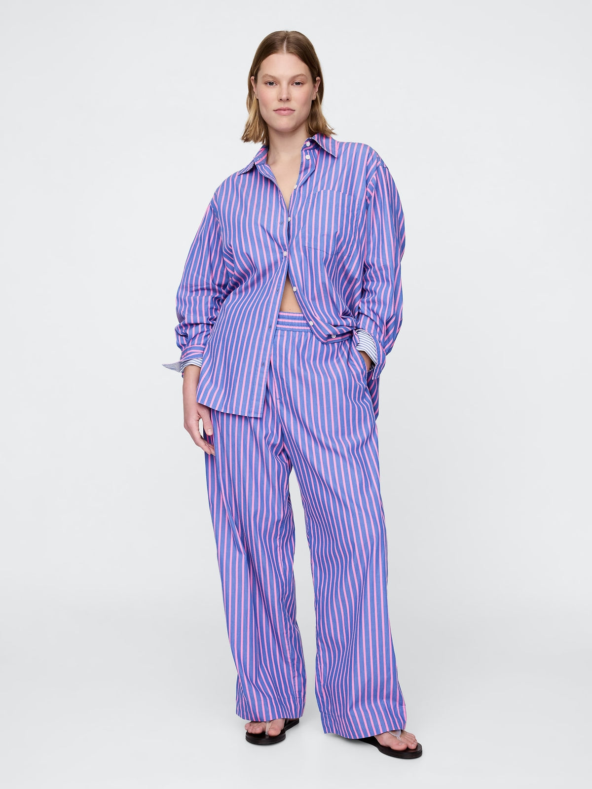 Mavi %100 Organik Pamuk Poplin Easy Wide-leg Pantolon