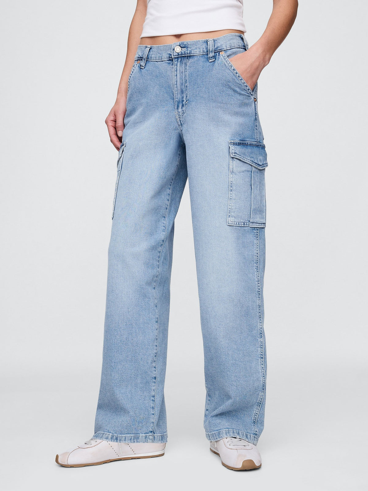 Mavi Mid Rise '90s Loose Kargo Jean Pantolon