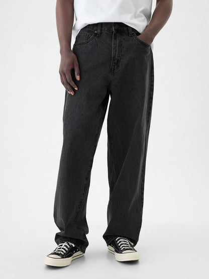 Siyah Baggy Jean Pantolon