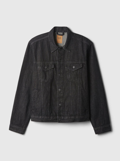 Siyah Klasik Ikon Denim Ceket