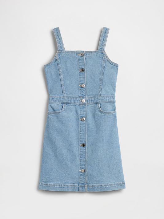 Açık Mavi Denim Elbise