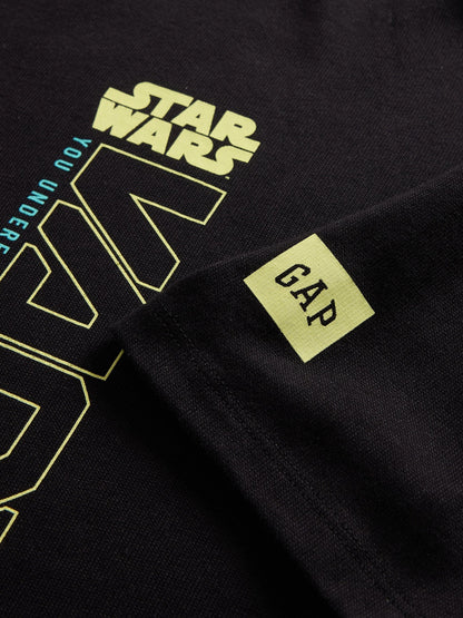 Siyah Star Wars Grafik T-shirt