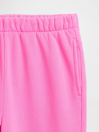 Pembe Relaxed Fleece Eşofman Altı