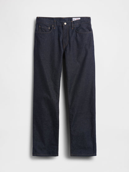 Koyu Mavi Relaxed Straight Jean Pantolon