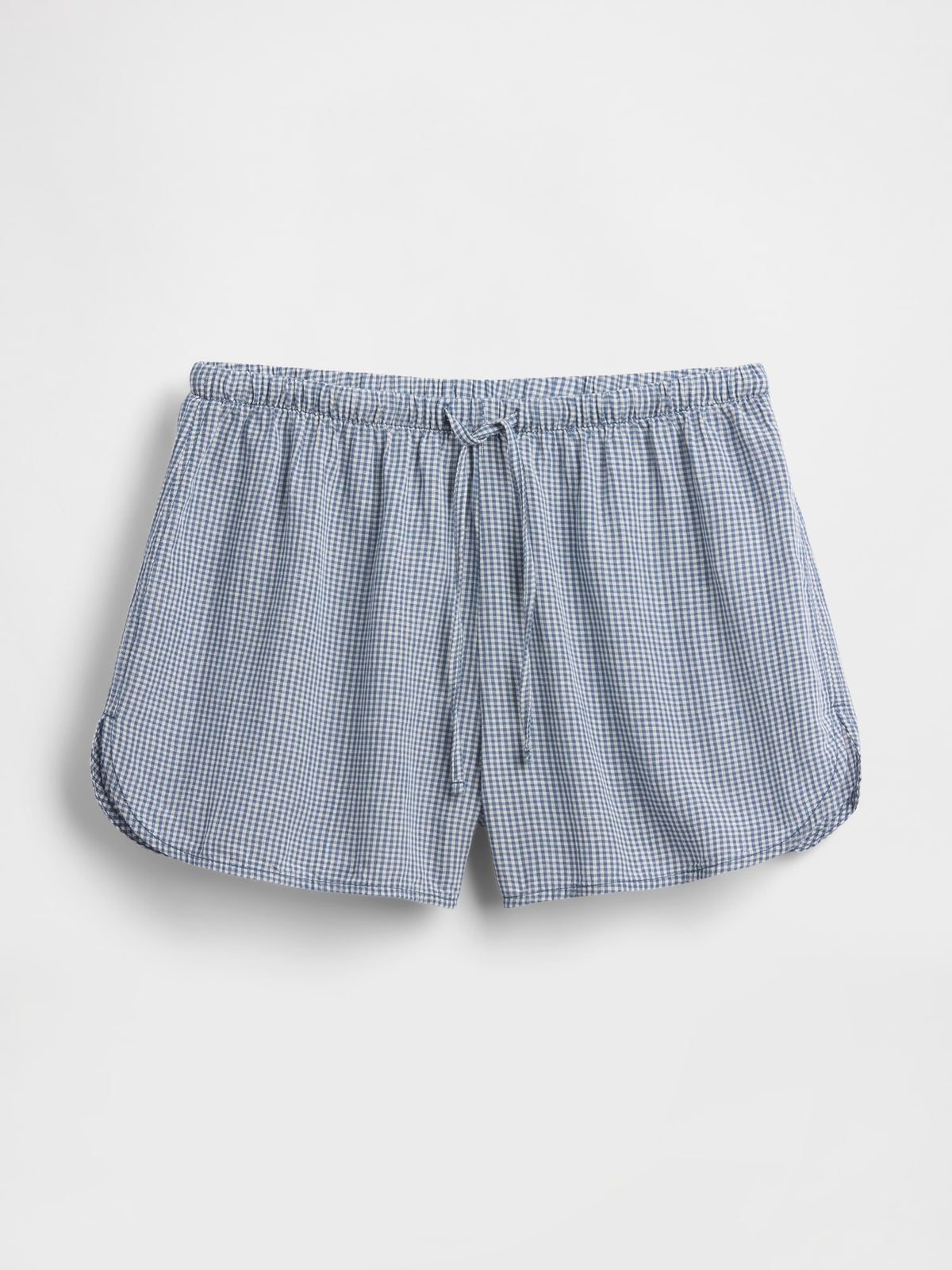 Mavi Crinkle Gauze Şort Pijama Altı