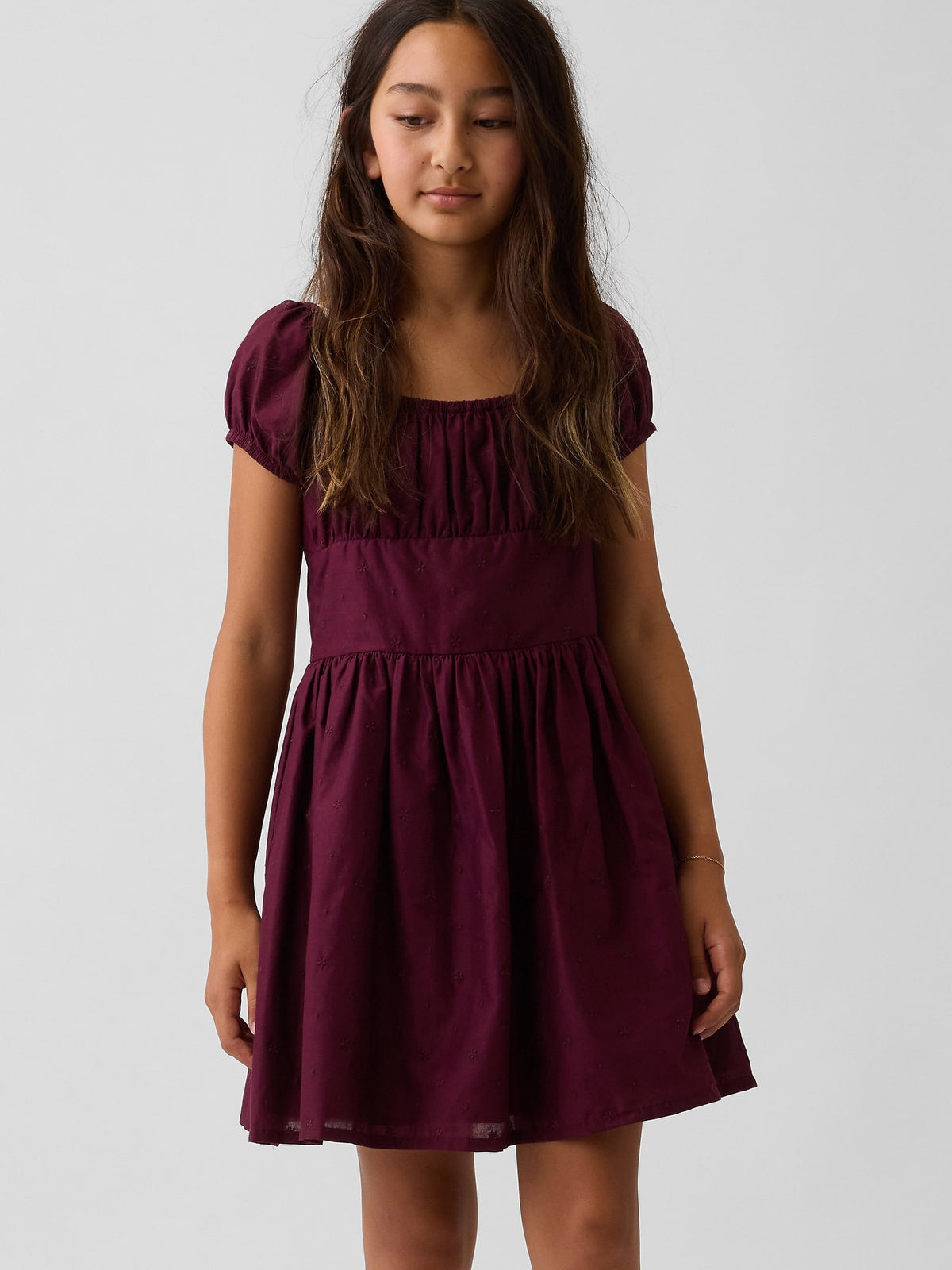 Yeşil Puff-sleeve Elbise