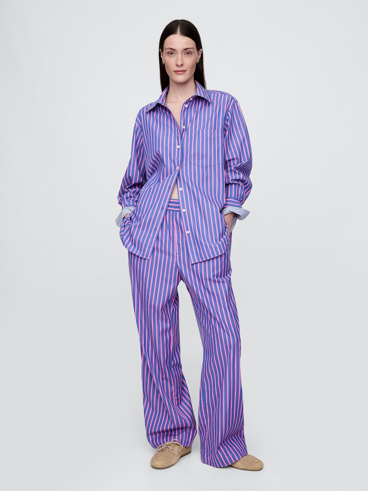 Mavi %100 Organik Pamuk Poplin Easy Wide-leg Pantolon