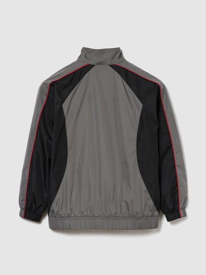 Gri Relaxed Colorblock Rüzgarlık