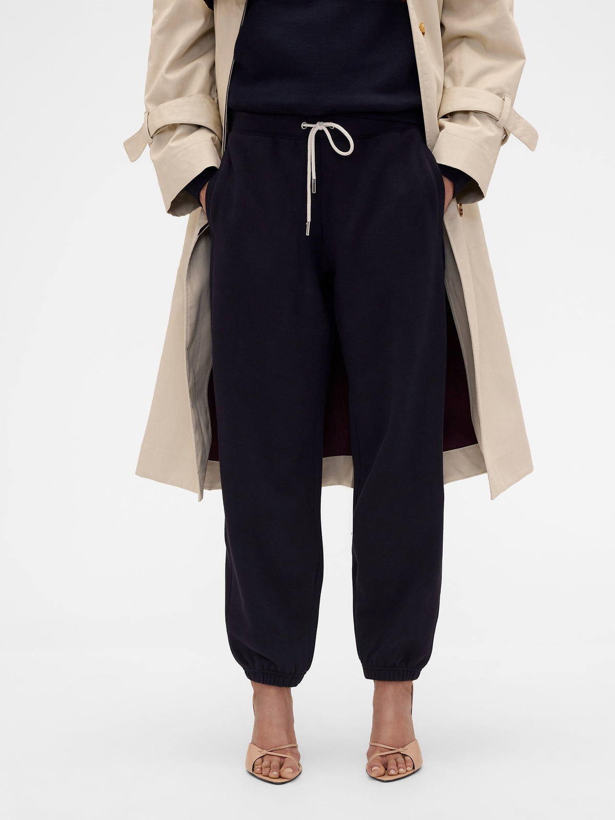 Lacivert Gap × Victoria Beckham Heavyweight Fransız Havlu Kumaş Jogger Eşofman Altı