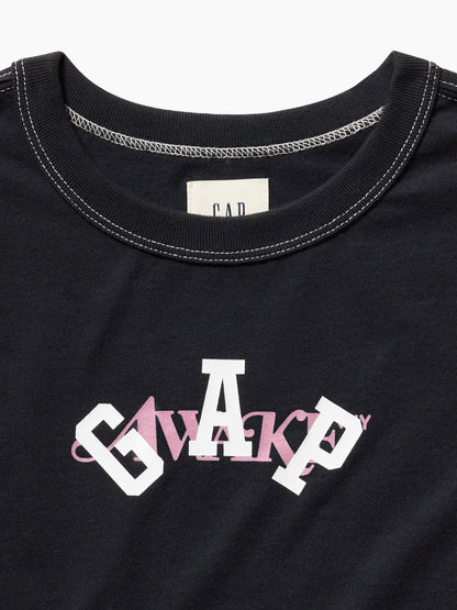 Siyah Gap × Awake Ny Relaxed Logo T-shirt