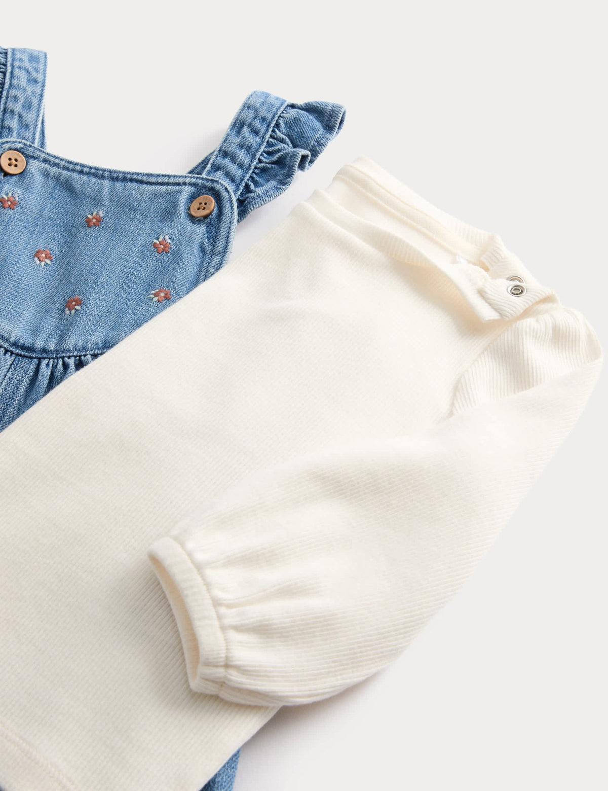 2'li Denim Salopet Takımı