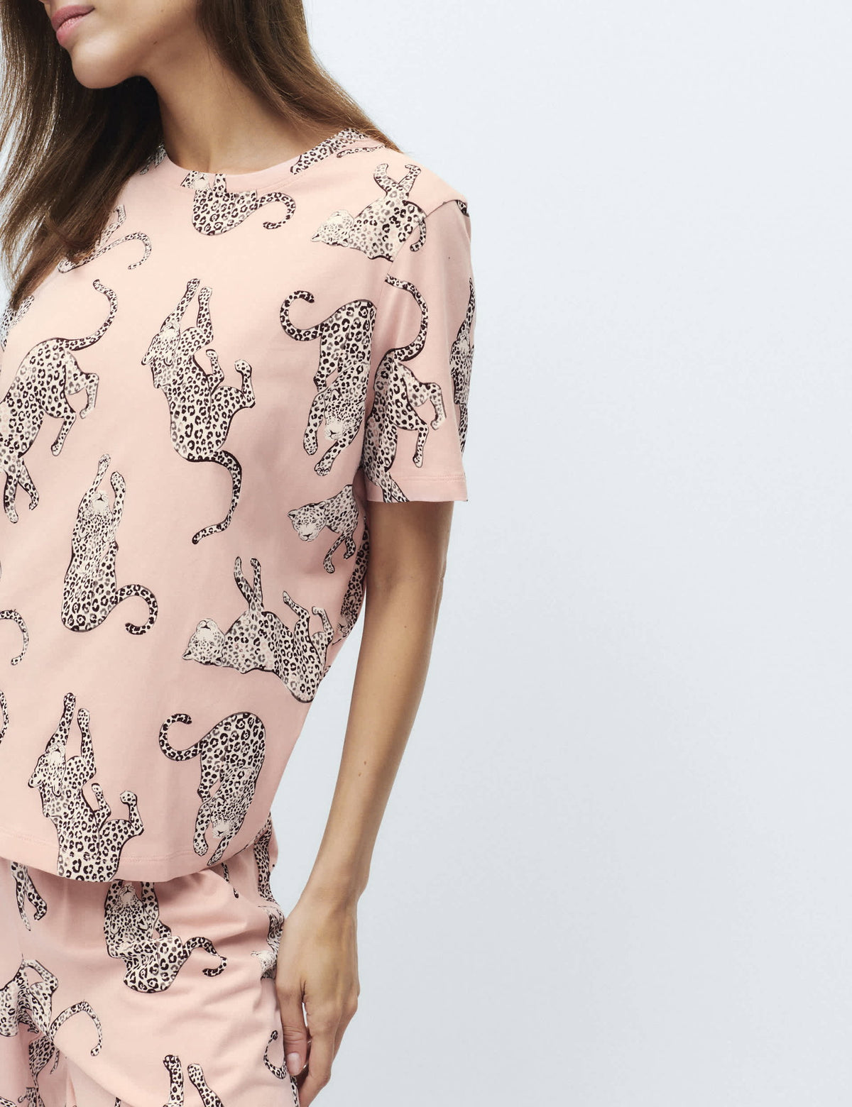 Saf Pamuklu Kapri Pijama Takımı