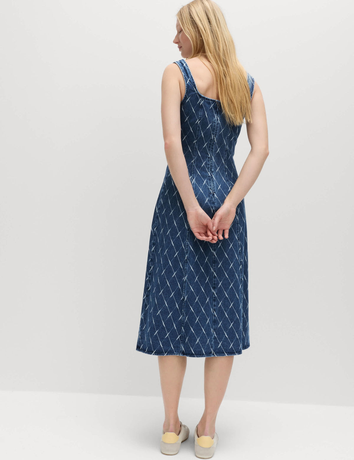 Denim Midi Elbise