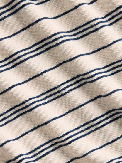Lacivert Relaxed Pique Polo T-shirt