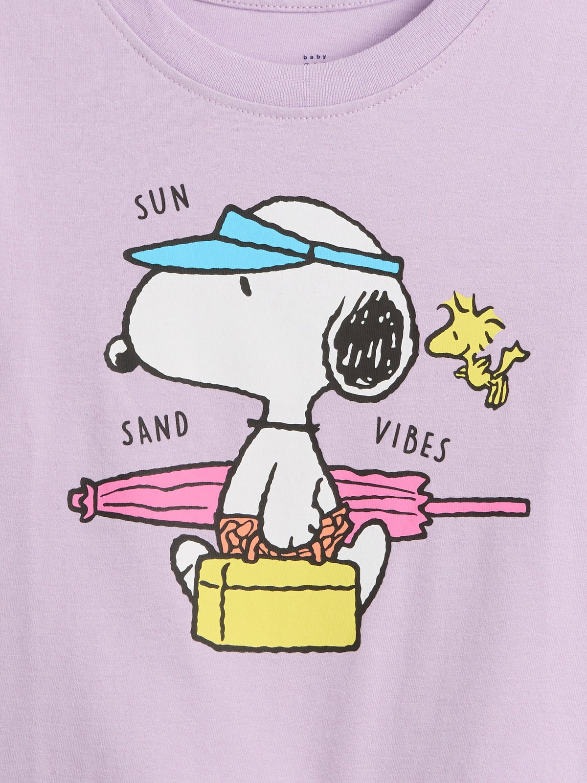 Lila Grafik Baskılı T-shirt