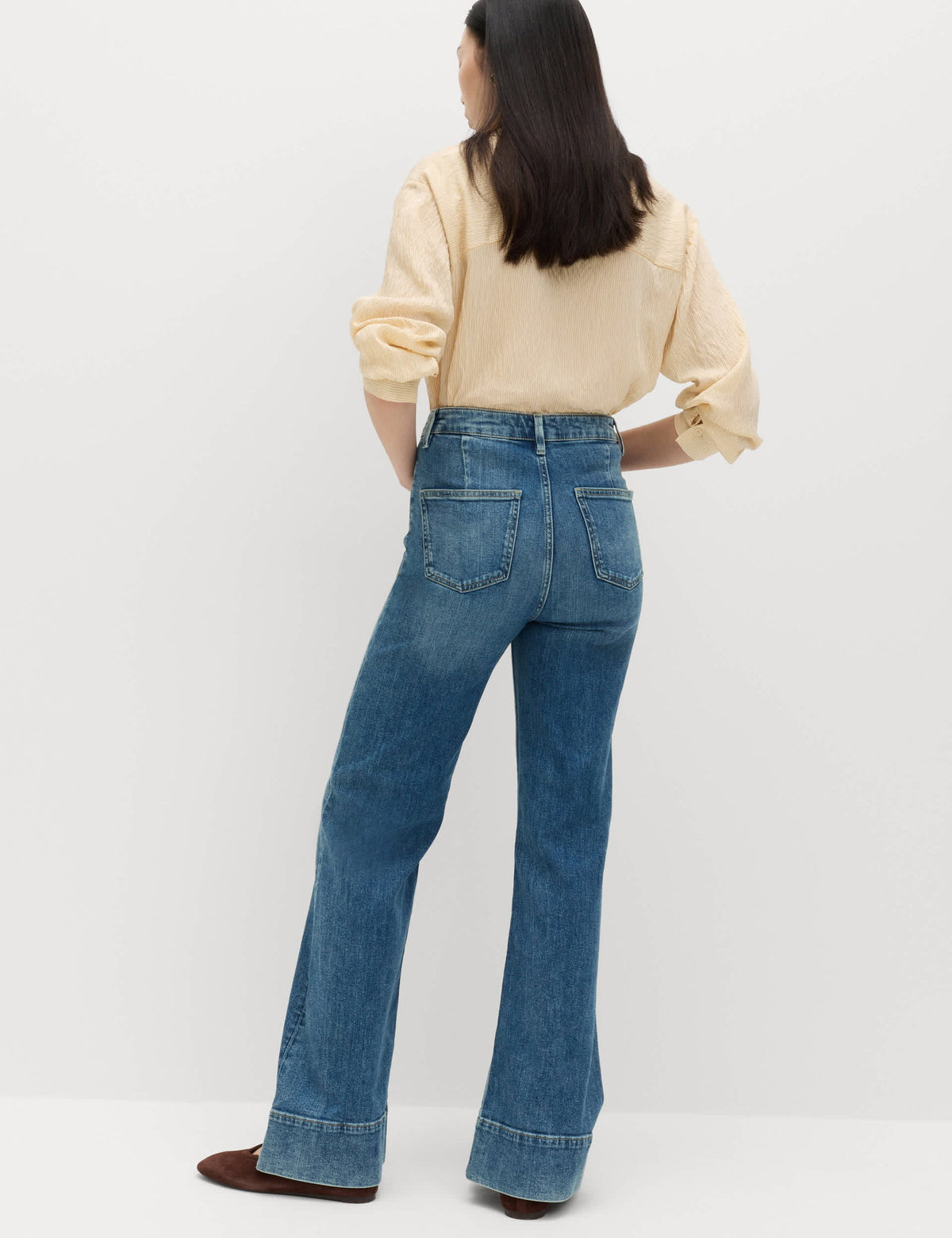 Yüksek Bel Flare Jean