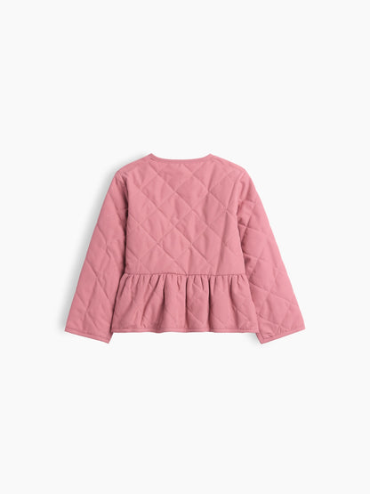 Pembe Quilted Peplum Ceket