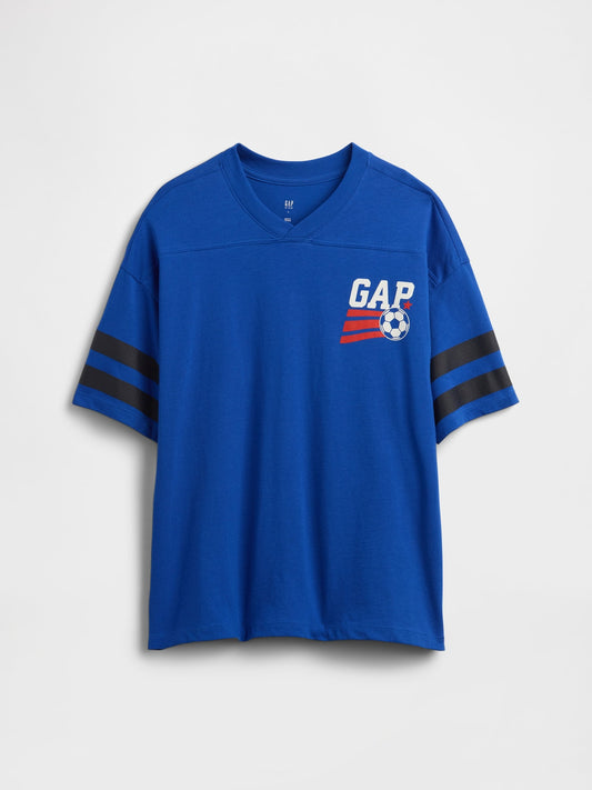 Kırmızı Oversized Soccer T-shirt