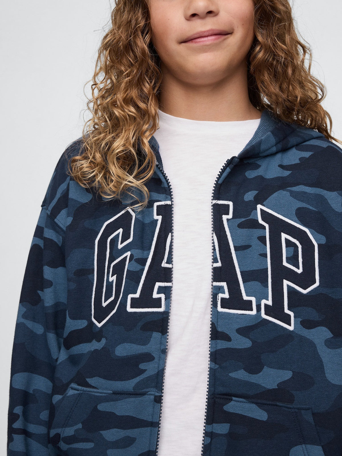Mavi Gap Logo Relaxed Fermuarlı Sweatshirt
