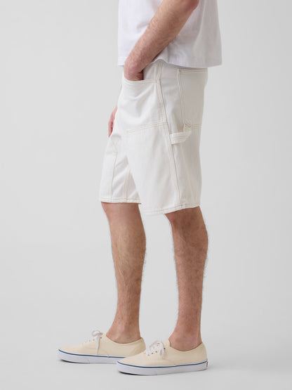 Krem 9 Loose Denim Carpenter Şort
