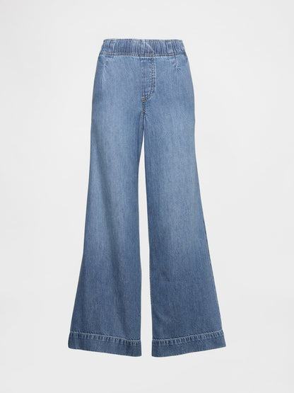 Mavi Mid Rise Ultrasoft Pileli Baggy Jean Pantolon