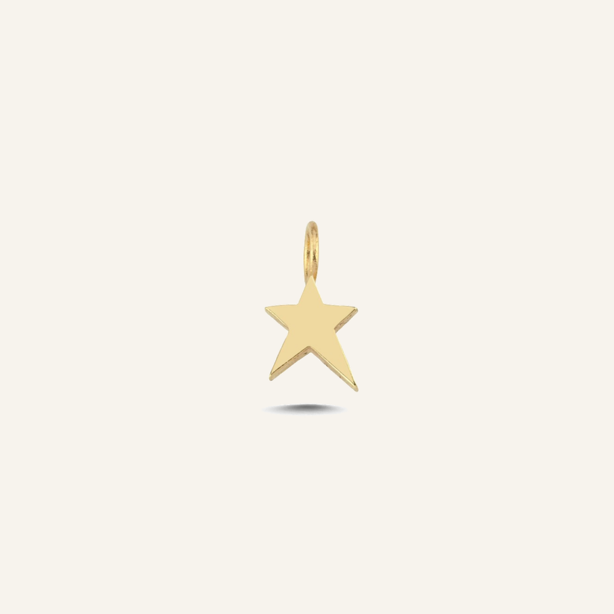 Asymmetrical Star Yıldız Figürlü Altın Charm