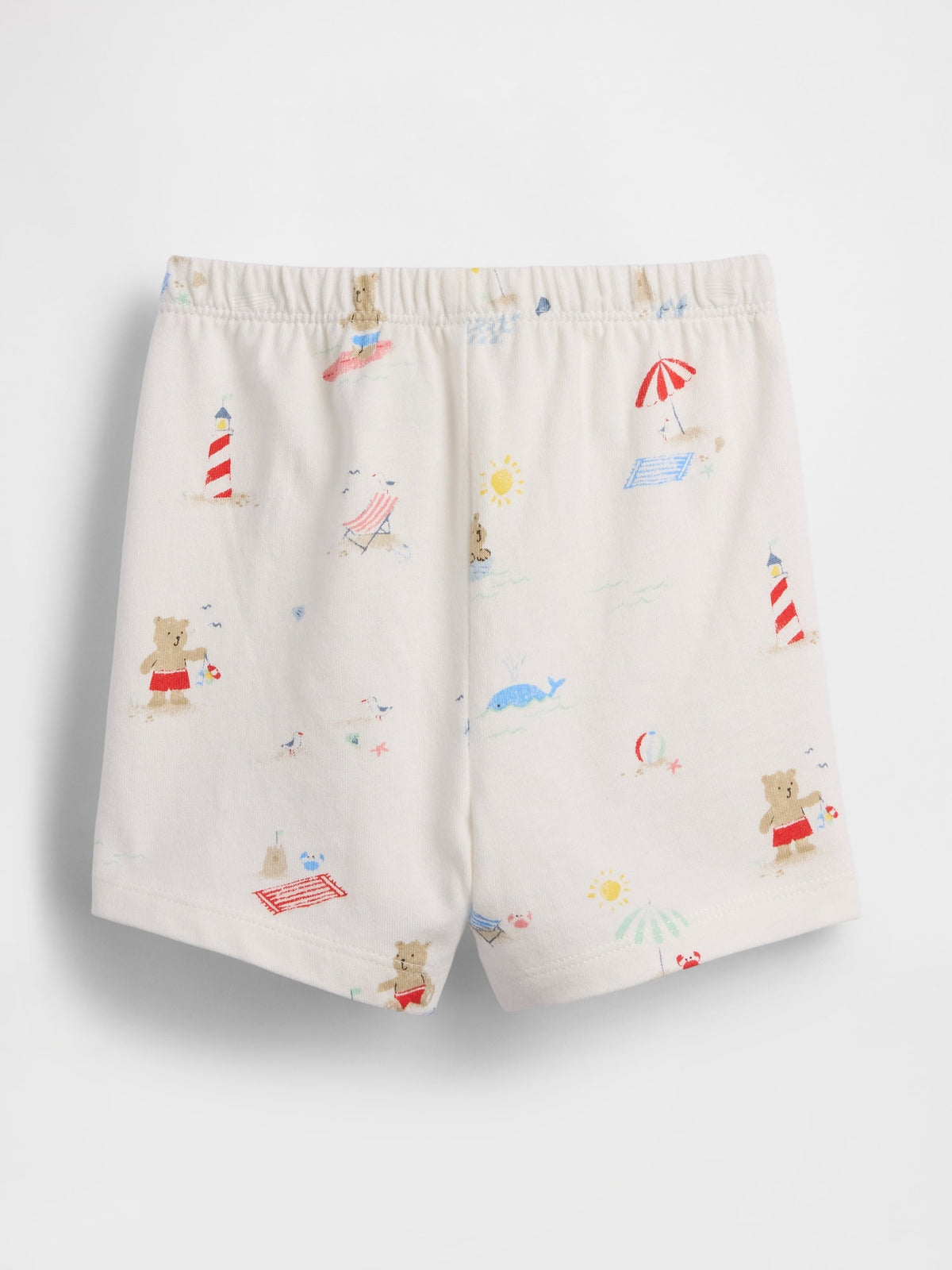 Kırık Beyaz First Favorites Organik Pamuk Beach Bear Şort