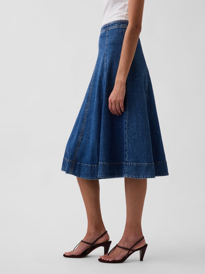 Mavi Denim Midi Tulip Etek