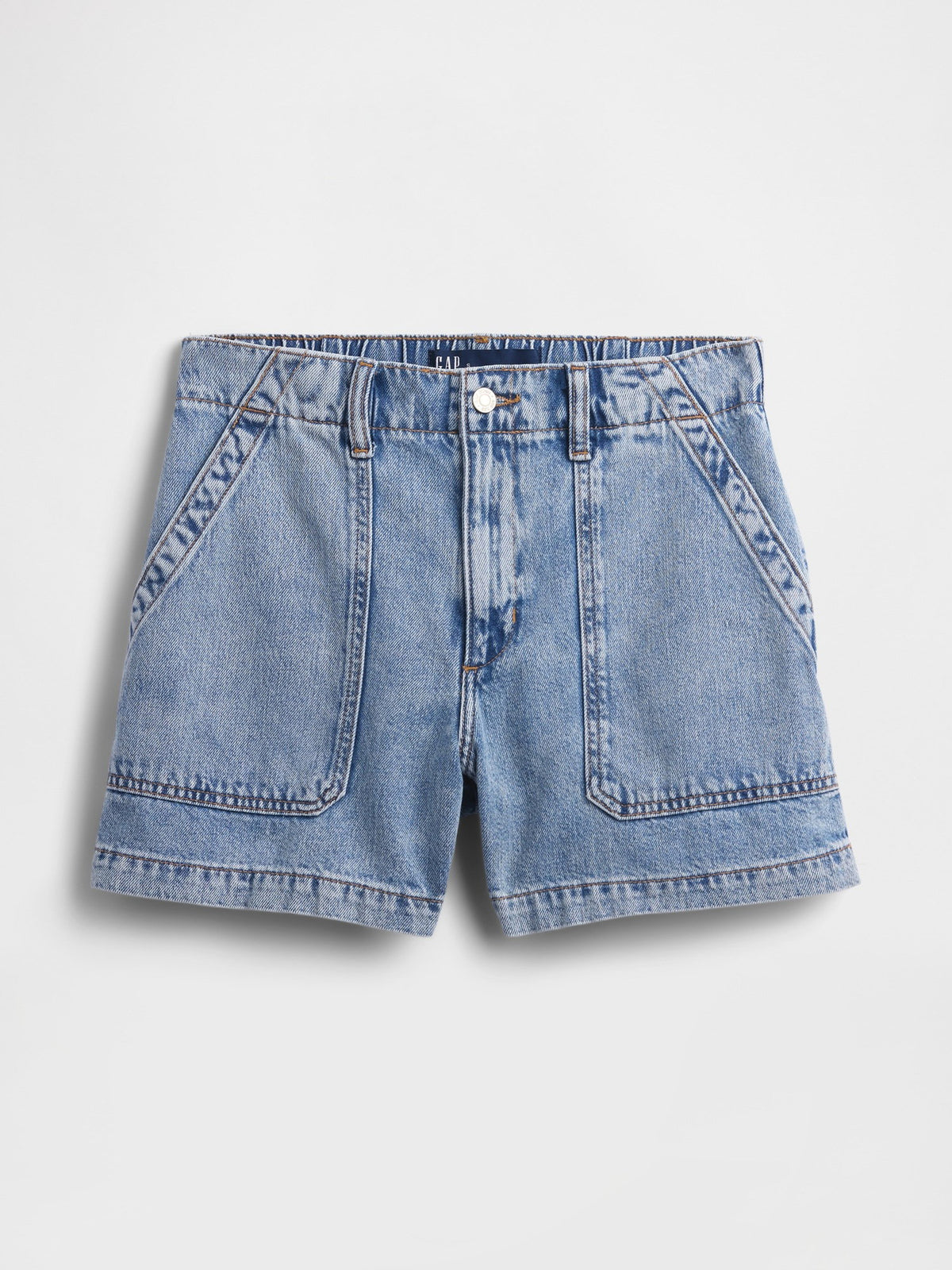 Açık Mavi 4 High Rise Supersoft Denim Utility Şort