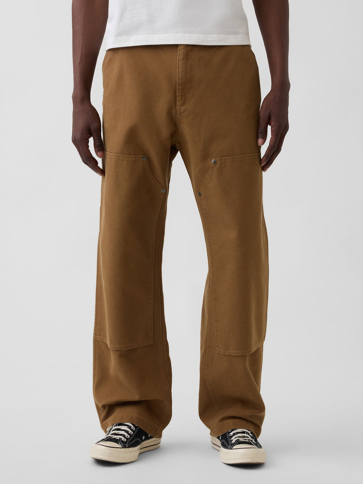 Kobalt Mavisi '90s Loose Kanvas Double-knee Carpenter Pantolon