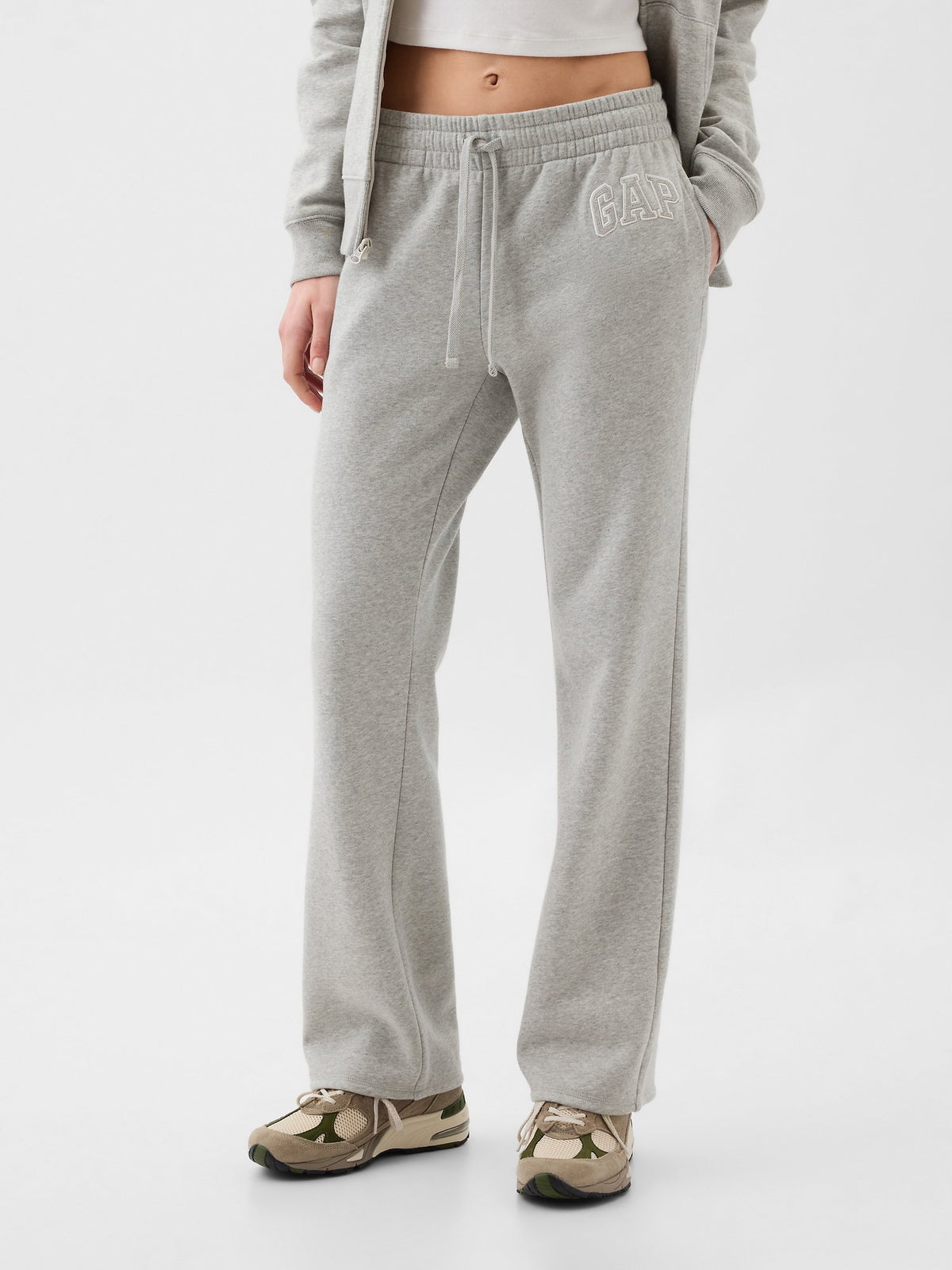 Lacivert Gap Logo Bootcut Fleece Eşofman Altı