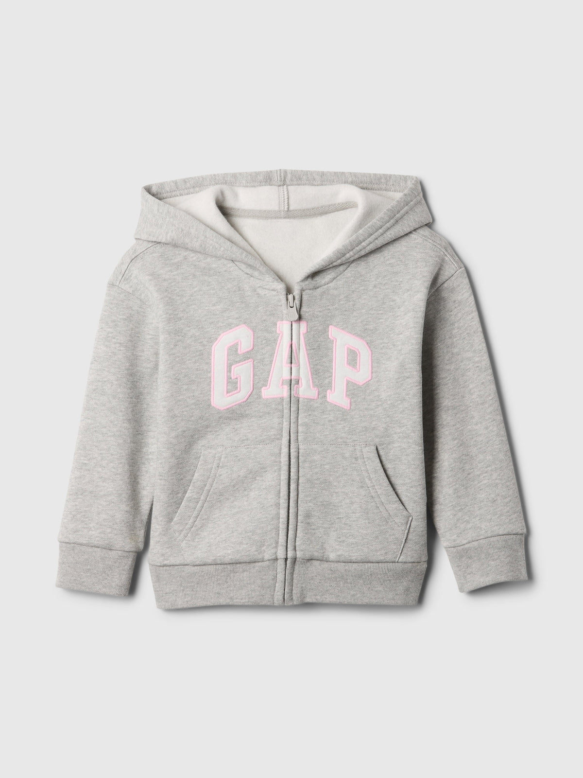 Gri Gap Relaxed Logo Fermuarlı Sweatshirt