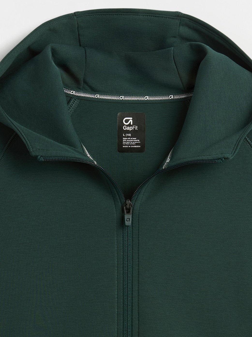 Yeşil Gapfit Teknolojik Fermuarlı Sweatshirt