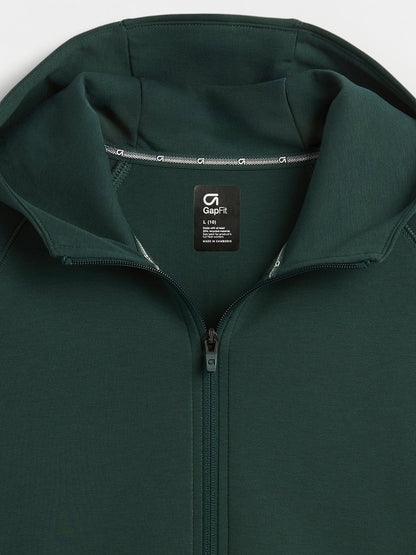 Yeşil Gapfit Teknolojik Fermuarlı Sweatshirt