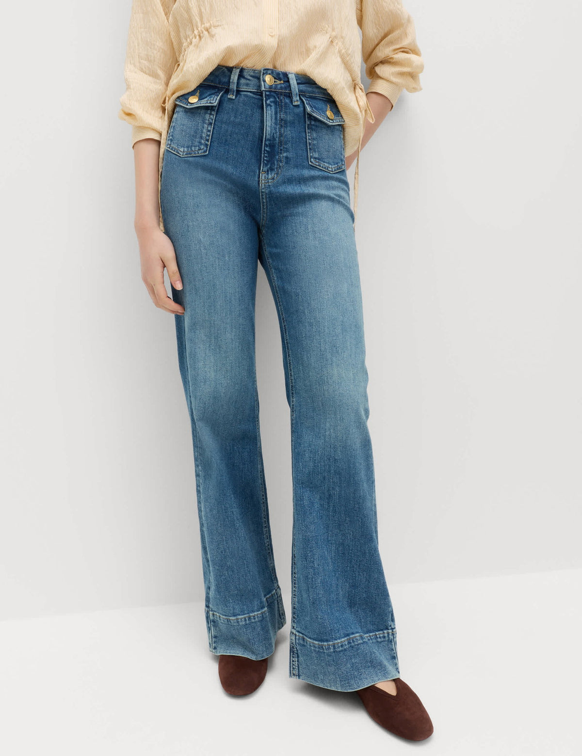 Yüksek Bel Flare Jean