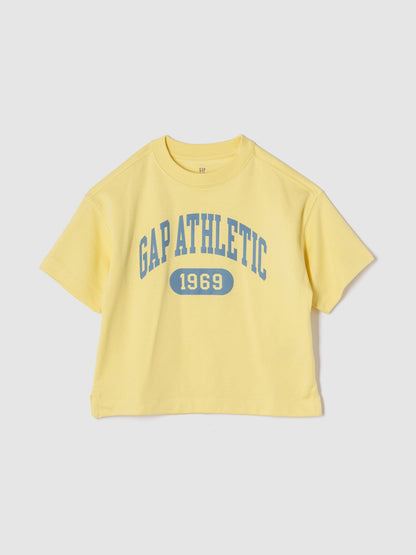 Sarı Vintagesoft Athletic Logo T-shirt